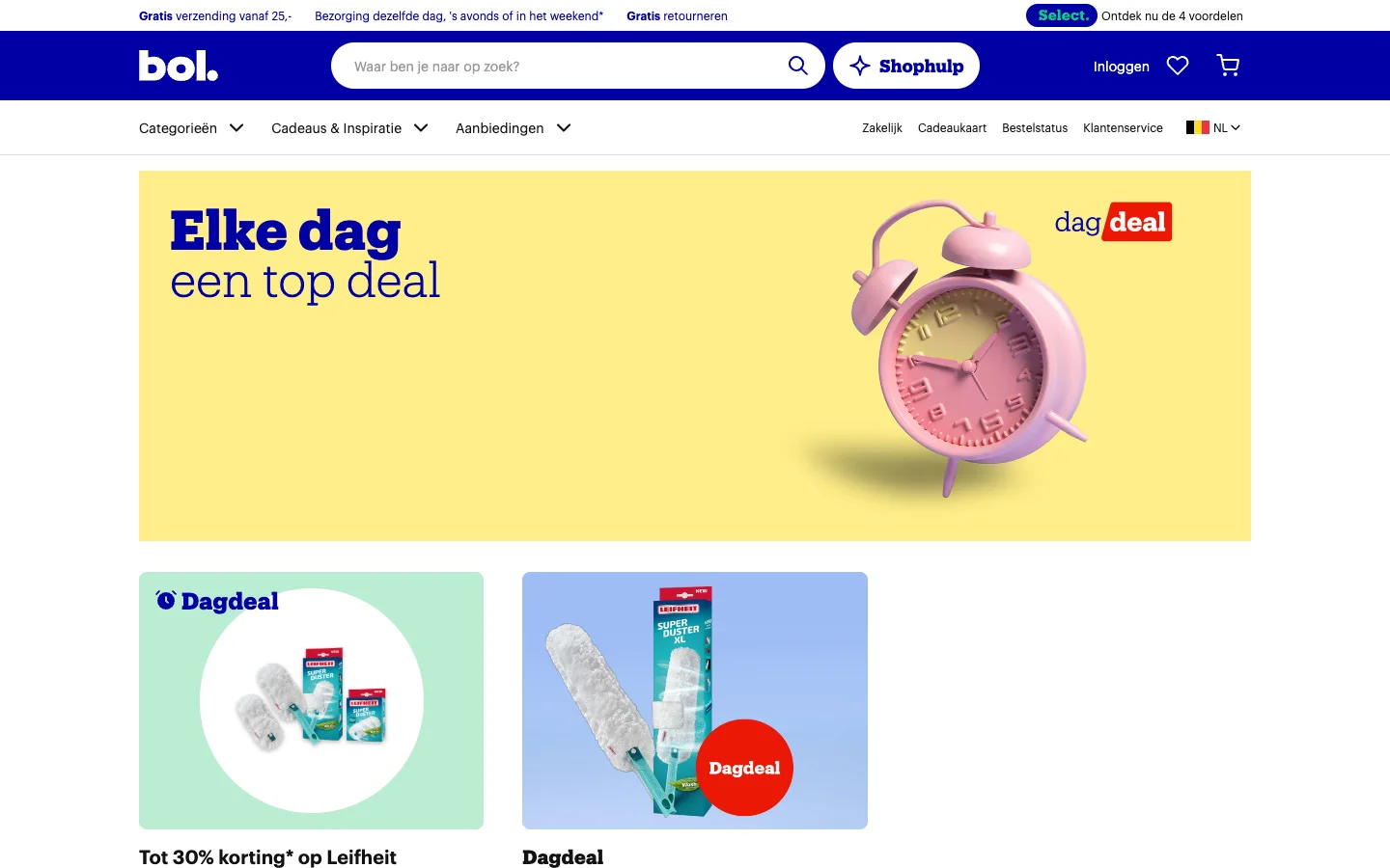 bol.com dagdeals: elke dag een topdeal