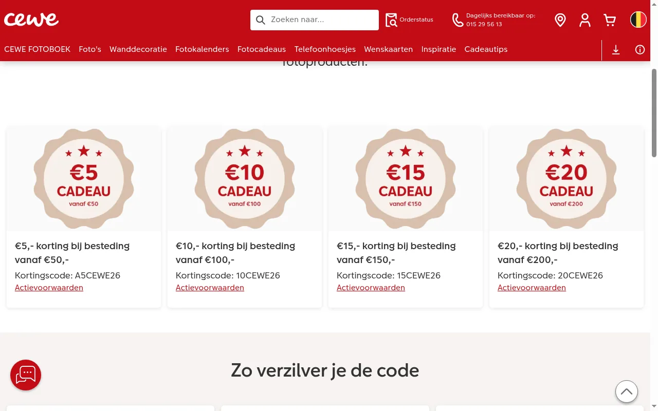CEWE aanbiedingen en kortingscode bij fotoboeken