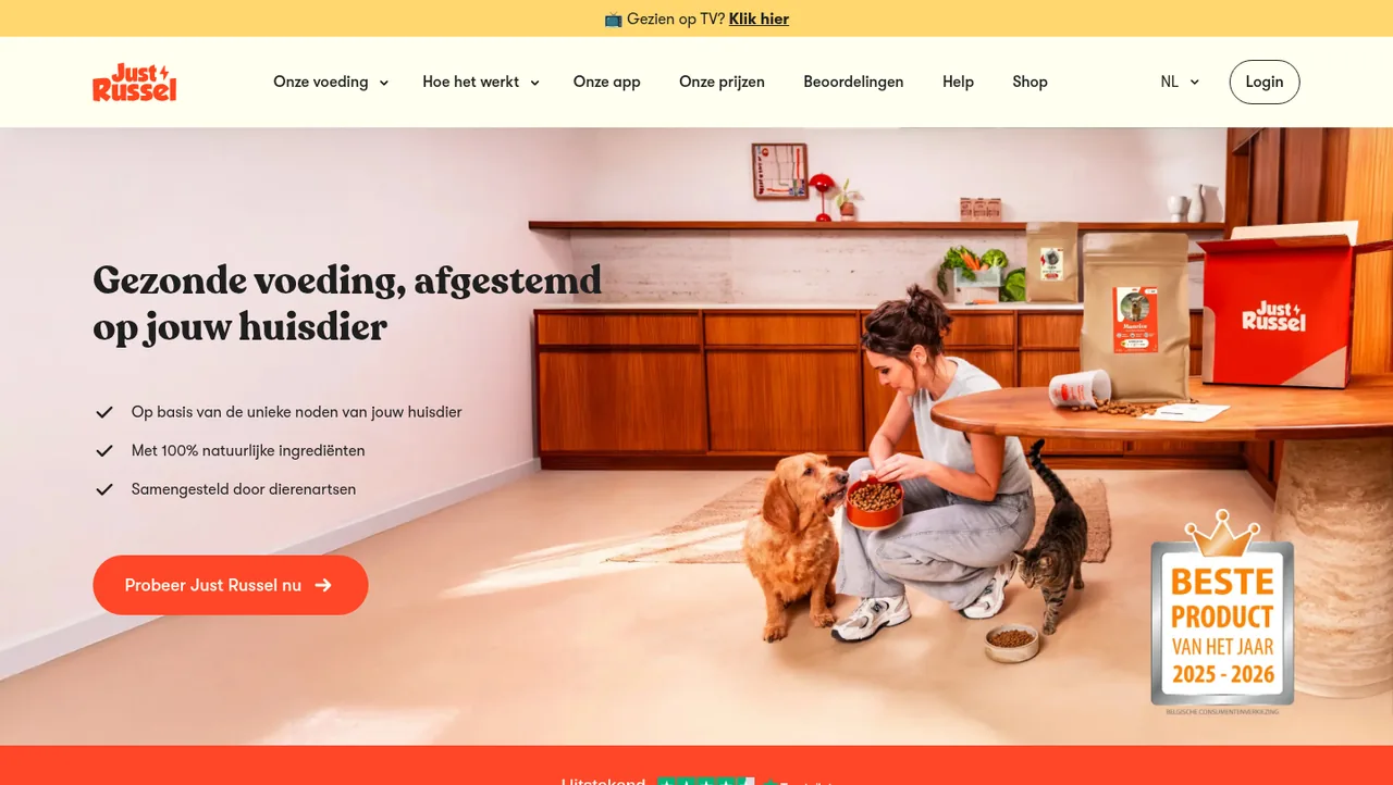 Just Russel: gepersonaliseerde voeding voor huisdieren