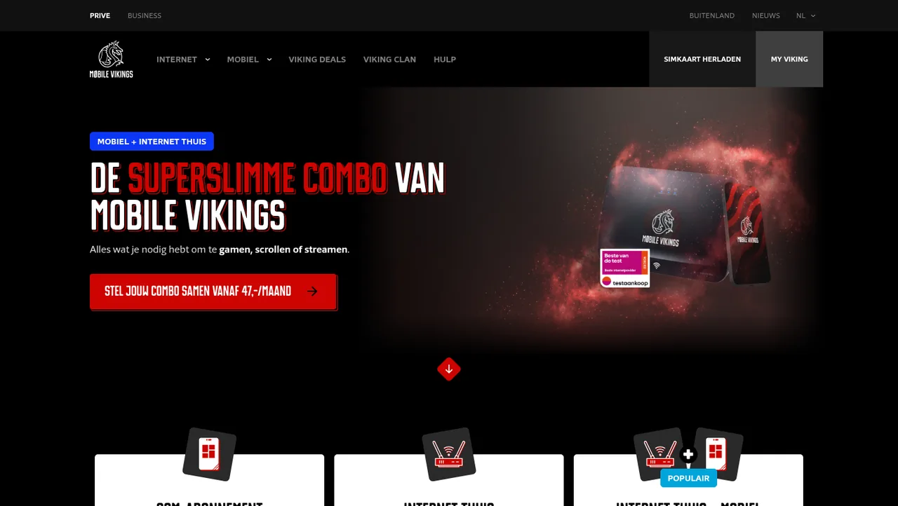 Mobile Vikings superslimme combo mobiel en internet thuis