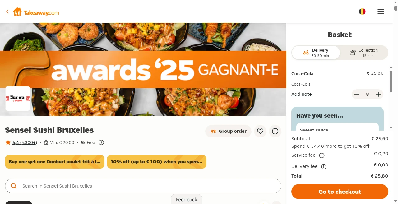 Takeaway.com BE acties